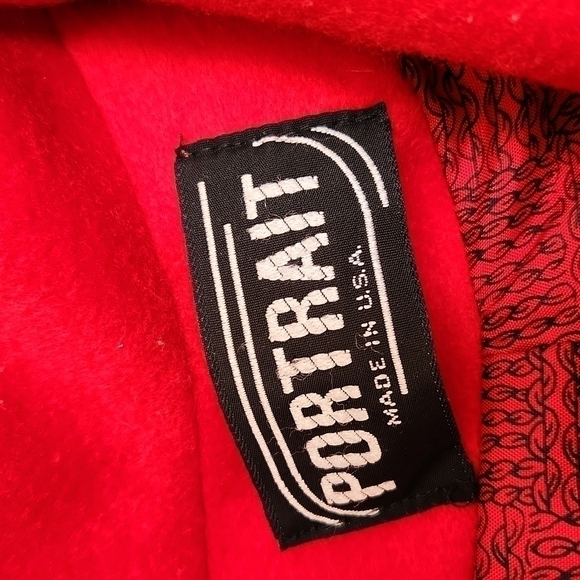 80s Oversized Pleated Red Wool Coat - Picture 10 of 15